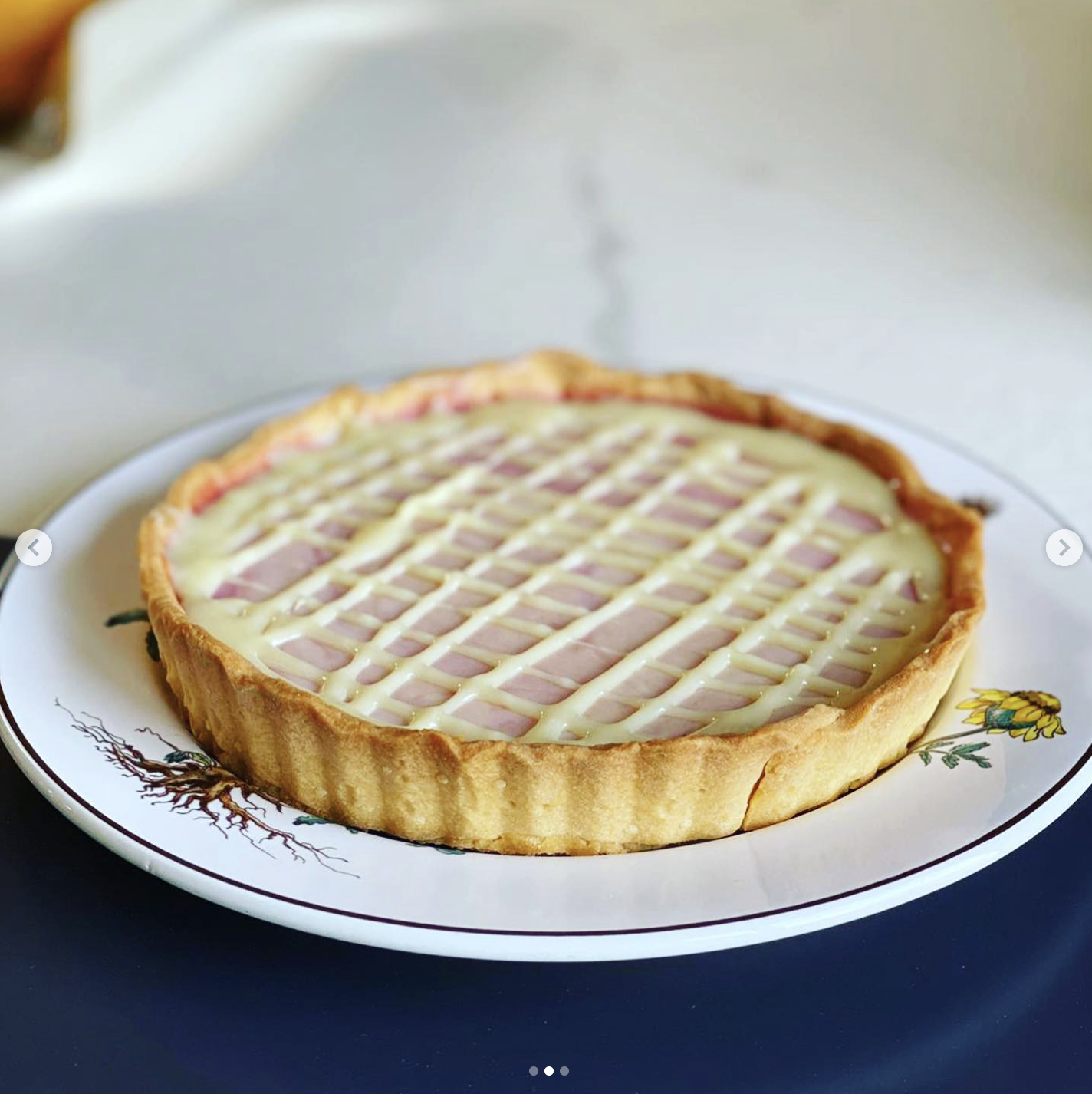 Crostata con lemon curd e coulis di fragole