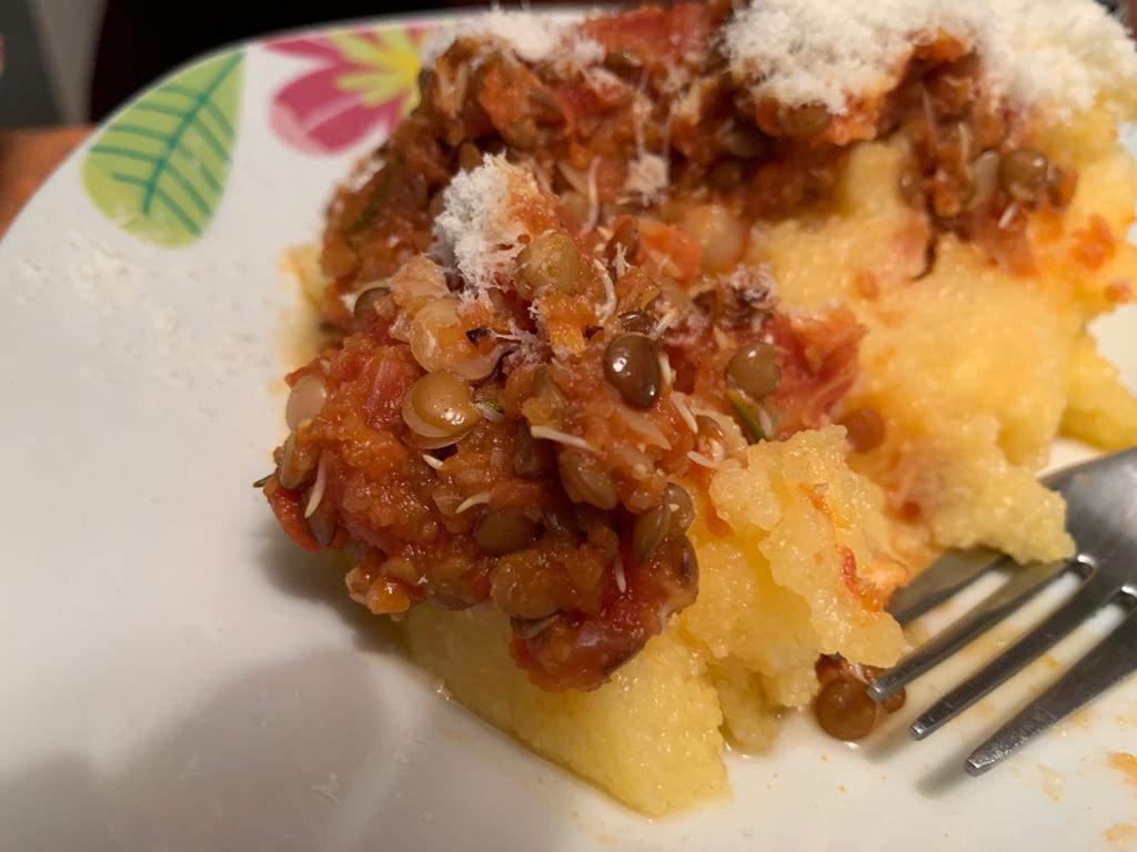 Ragù di lenticchie germogliate