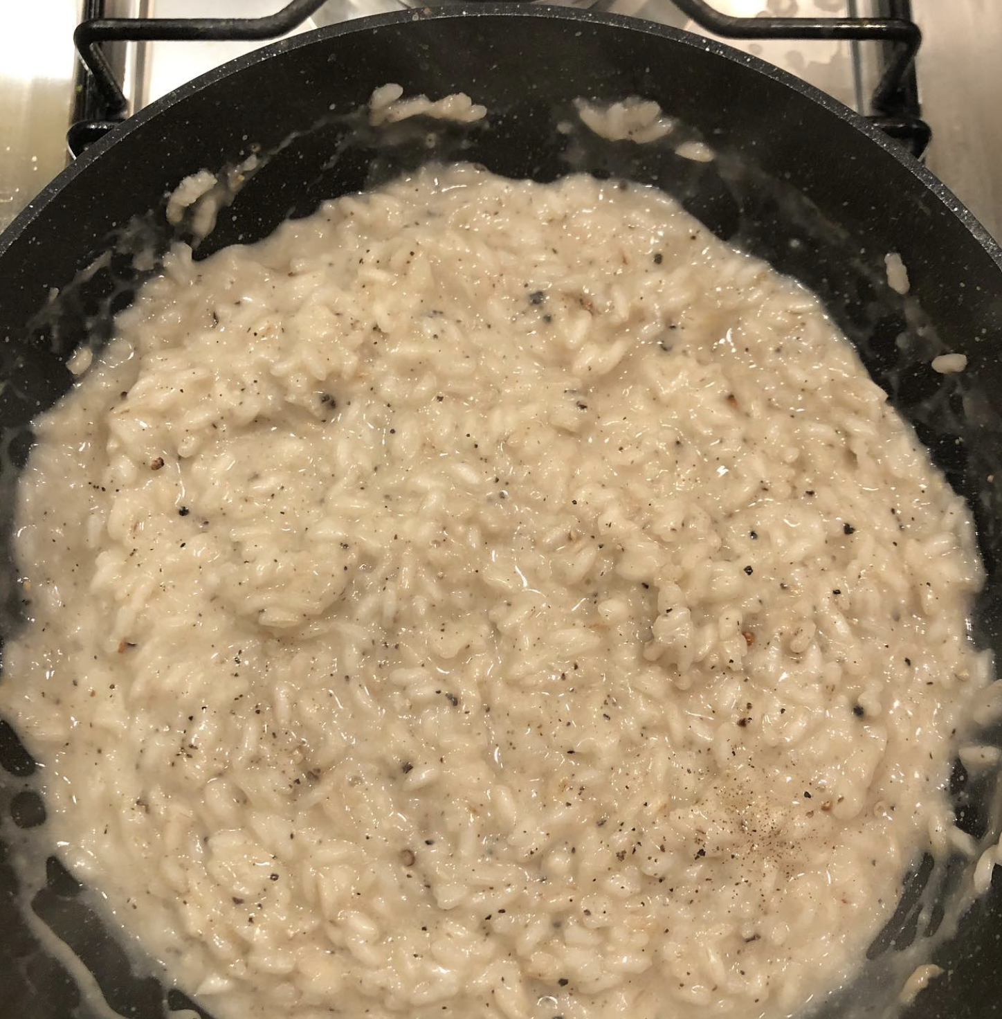 Risotto cacio e pepe