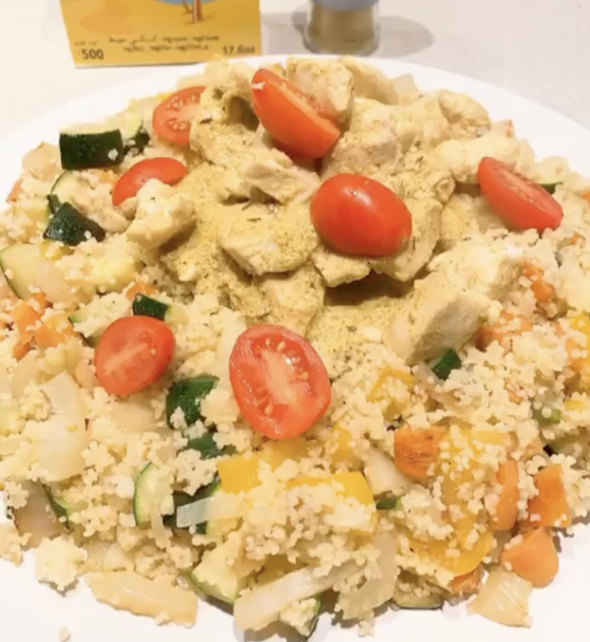 Cous cous con pollo al curry